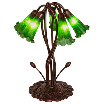 17 High Green Pond Lily 5 LT Accent Lamp