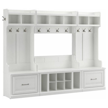 Woodland Full Entryway Storage Set with Drawers in White Ash - Engineered Wood