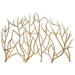 Uttermost - Uttermost 18796 Gold Branches Decorative Fireplace Screen - Hand Forged, Hammered Iron Branches With Bright Gold Leaf Finish.
