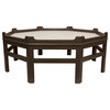 Westport Coffee Table - Turkish Coffee with Natural Raffia