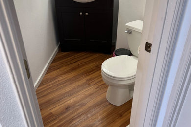 Inspiration for a powder room remodel in Seattle