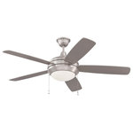 Craftmade - Helios 1 Light 52 in. Indoor Ceiling Fan, Brushed Nickel, Brushed Polished - The crisp lines and bold geometry of Helios promotes a sense of serenity and simplicity to your space.