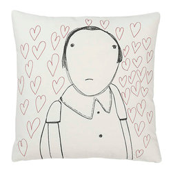 k studio - Strange Portrait Series, Lovesick Girl Pillow - Decorative Pillows