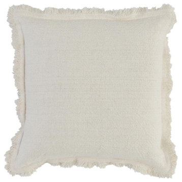 Agatha 22 Throw Pillow in Ivory by Kosas Home