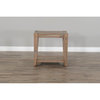 Sunny Designs 25" Modern Mindi Wood Chair Side Table in Weathered Brown