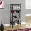 Home Bar Wine Rack Metal Black Black Transitional