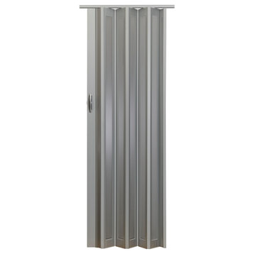 Homestyle Metro 36" x 80" Aluminum Frosted Square Folding Door, Aluminum Frosted