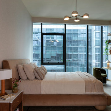 Proper Vibes Penthouse Guest Bedroom with Lostine Chandelier