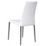 Vega Contemporary Leather Chair, White and Graphite