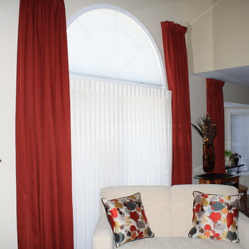 Transitional Two-Story Living Room