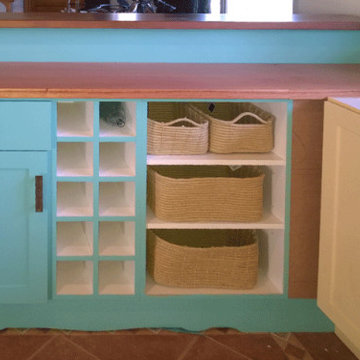 Cocina con replanes