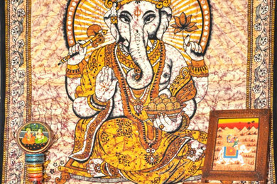 Ganesha Tapestry Wall Hanging, Indian Lord Ganesha Tapestries, Queen Hippy Hippi