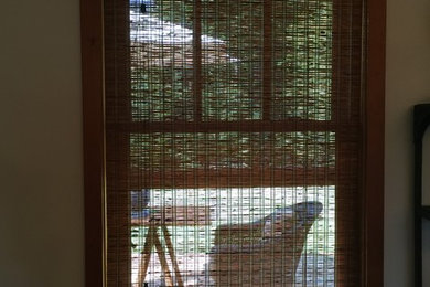 Woven Wood Shades in a Country Home