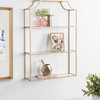 Ciel Tiered Wall Shelf, Gold 20x30