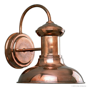 Luxury Industrial Outdoor Wall Light, Palermo Series, Copper Finish