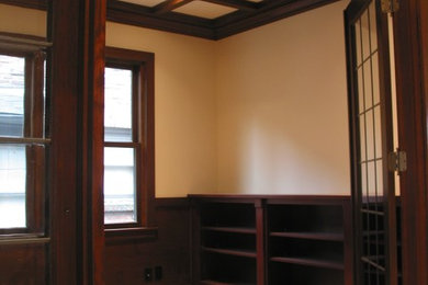Inspiration for a craftsman home office remodel in Seattle