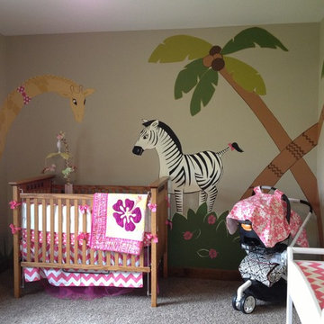 Safari Time nursery mural