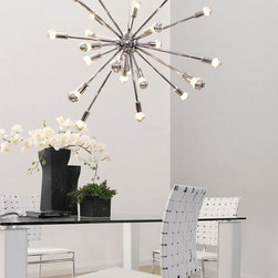 Zuo Physics Ceiling Lamp Chrome - SKU: 50031 - Pendant Lighting