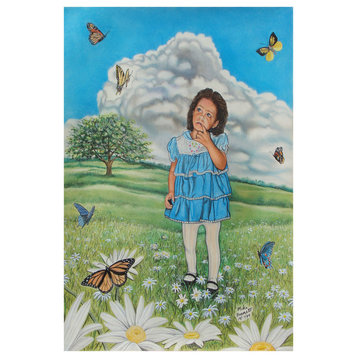 Mike Bennett Nicole With Butterflies Art Print, 24"x36"