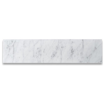 Carrara White Marble 6x24 Wall and Floor Tile Honed, 1 sq.ft.