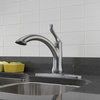 Delta Faucet 1353-AR-DST Linden Single Handle Kitchen Faucet, Arctic Stainless