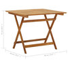 vidaXL Outdoor Dining Table Folding Patio Table Garden Table Solid Acacia Wood