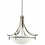 Kichler Lighting - Kichler Lighting 3278AP Olympia, Three Light Inverted Pendant, Pewter/Silver - Bulb Not Included  The Olympia Collection brOlympia Three Light  Antique Pewter Etche *UL Approved: YES Energy Star Qualified: n/a ADA Certified: n/a  *Number of Lights: 3-*Wattage:150w A19 Medium Base bulb(s) *Bulb Included:No *Bulb Type:A19 Medium Base *Finish Type:Antique Pewter