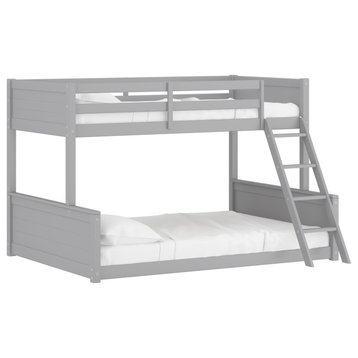 Hillsdale Capri Wood Twin Over Full Size Bunk Bed with Ladder