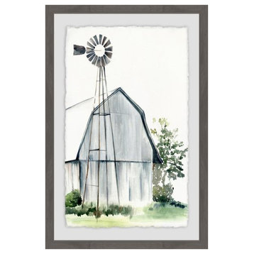"Watercolor Barn V" Framed Painting Print, 24"x36"
