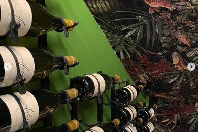 Example of a trendy wine cellar design in San Francisco