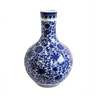 Indigo Blue and White Ceramic Vase - Traditional - Vases - by Design Mix  Furniture | Houzz