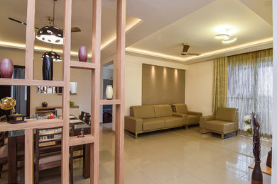 Photo of a contemporary home design in Bengaluru.