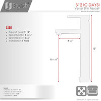 STYLISH Vessel Sink Single Hole Bathroom Faucet, Polished Chrome