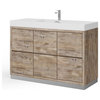Boutique Bath Vanity, Natural Wood, 48", Single Sink, Freestanding