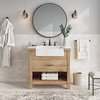 Bosque Bath Vanity, Driftwood, 36", Single Sink, Farmhouse, Freestanding