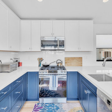1 BR 540 sqft ADU in San Diego Modern U-Shaped Kitchen