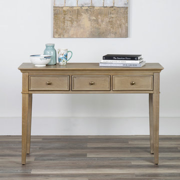 Allie Console Table With Storage, Gray
