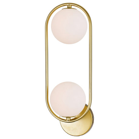 Celeste 2 Light Sconce With Medallion Gold Finish