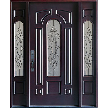 Forever Doors, Exterior Front Entry Composite Door AR09A-TP, 60"x80", LEFT H