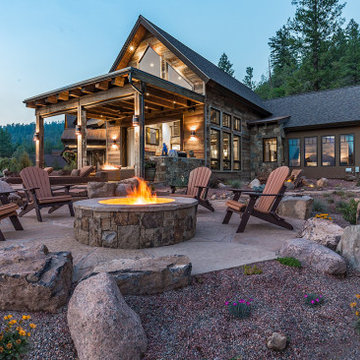 Rustic Mountain Retreat Outdoor Living