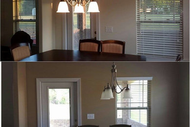 Dining room - contemporary dining room idea in Raleigh