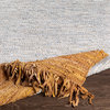 Rustic LEX Handmade Fringe Stripe Leather Camel Door Mat Rug | 2' x 3'