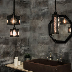Smoked Glass Bathroom Light Cluster - Pendant Lighting