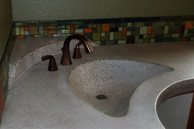 Inspiration for a contemporary bathroom remodel in Denver