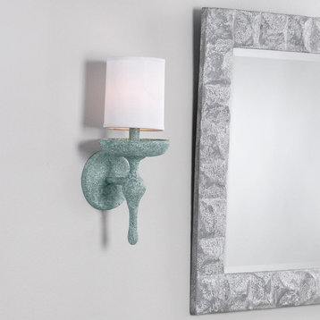 Modern Classic Shape Gray Plaster Wall Sconce 16 in Updated Traditional