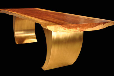 CLARK Functional Art -- Giant Sequioa Slab Table with Inspire Table Base