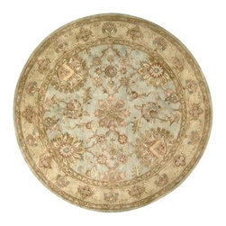 Jaipur Aqua Area Rug, 8' Round - Area Rugs