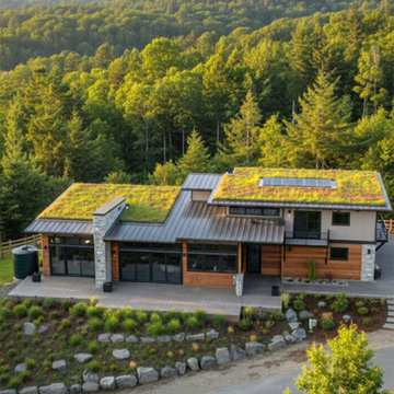 Sustainable Mountain Home with Vegetated Green Roof in North Carolina