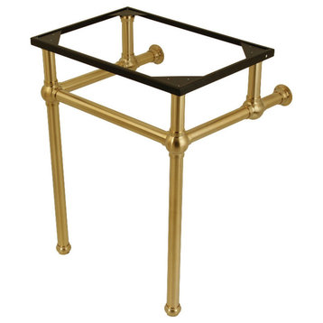 Fauceture 24" x 20-3/8" x 30" Brass Console Sink Legs, Brushed Brass