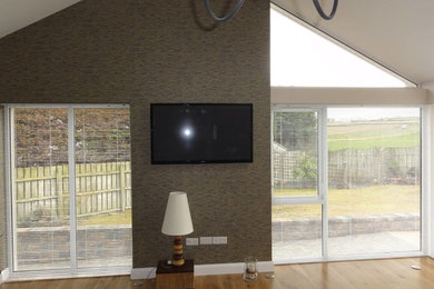 Feature wall and blinds